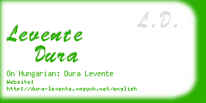 levente dura business card